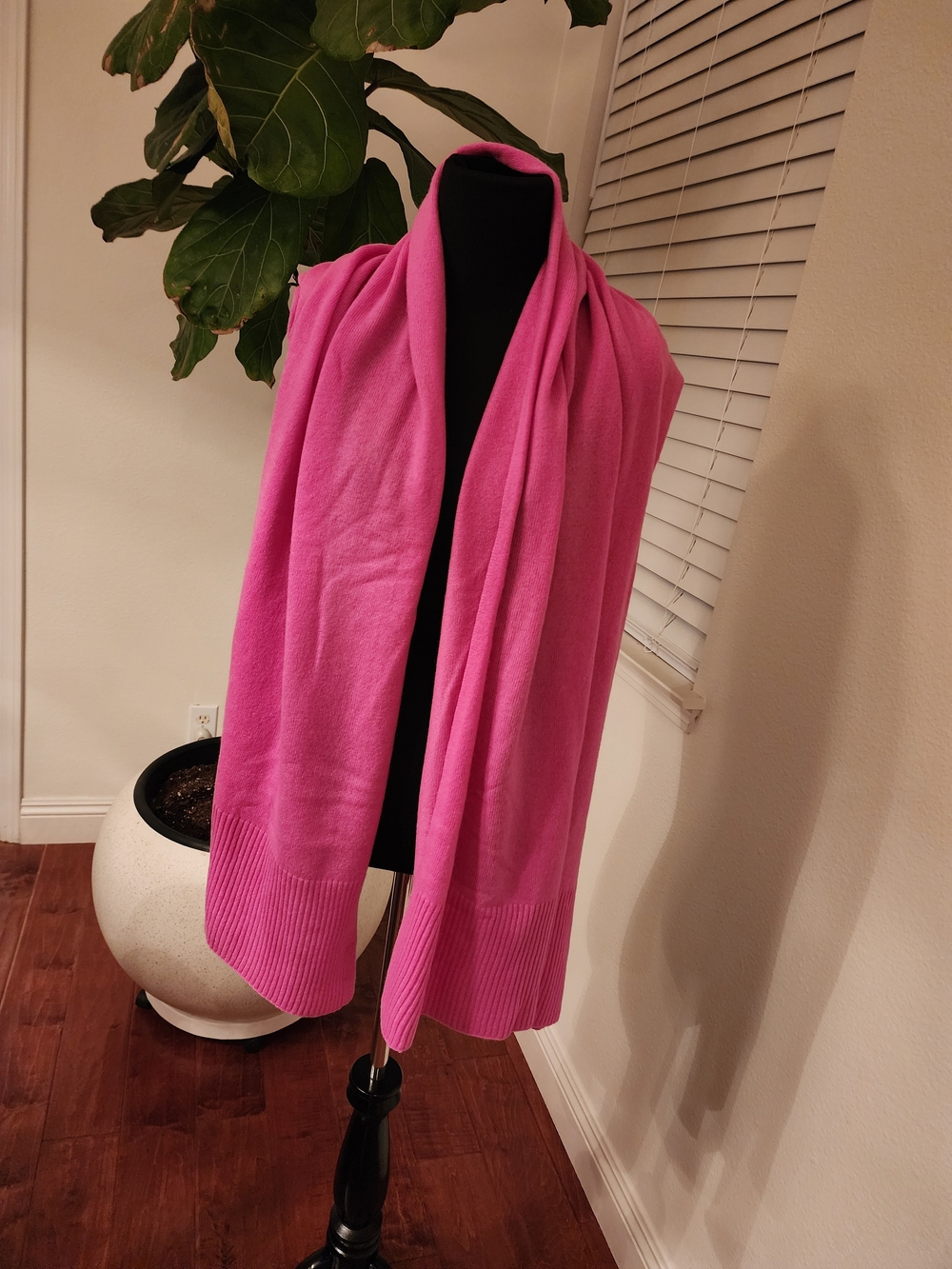 Halogen Vibrant Pink Sweater Wrap Scarf